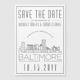 Baltimore Wedding | Skyline Estilizado Salvar a Da