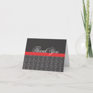 Bambara Preto Vermelho Branco Obrigado Cartões