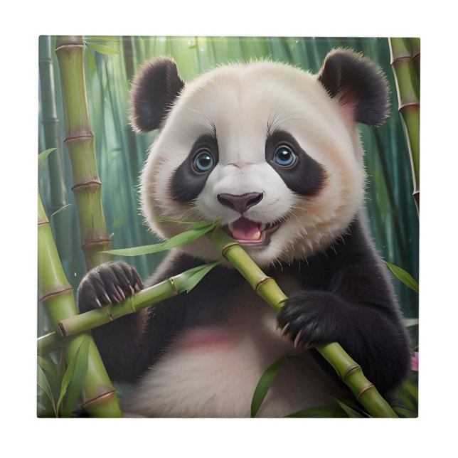 Bamboo Comendo Panda Bonito (Frente)
