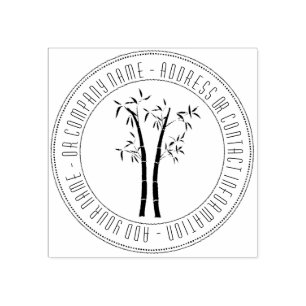 Bambu Em Carimbo Circular Carimbo De Madeira