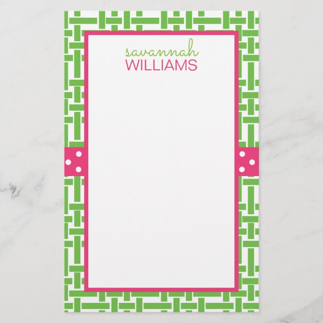 Bambu & Grosgrain - Papel Personalizado (Frente)