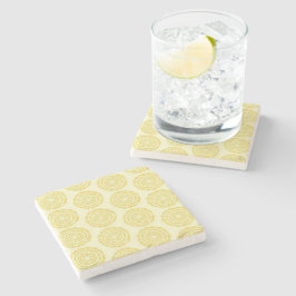 Banana Cream Boho Porta copos de pedra impressa