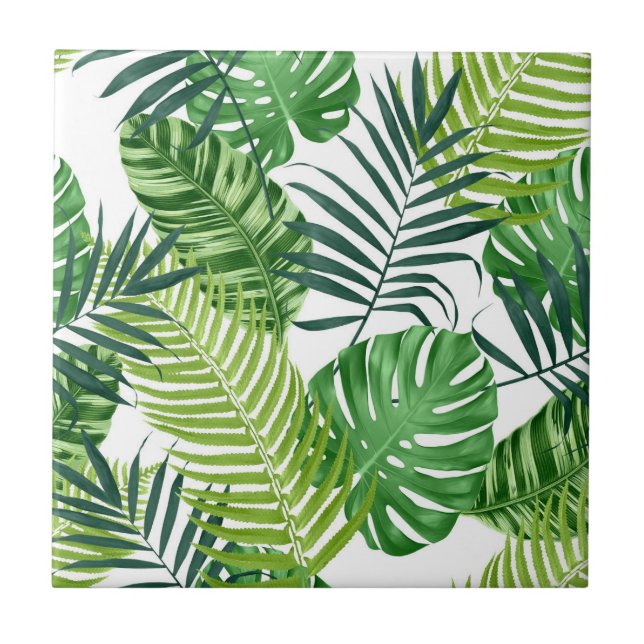Banana Monstera Palm - Folhas Tropicais Verdes (Frente)