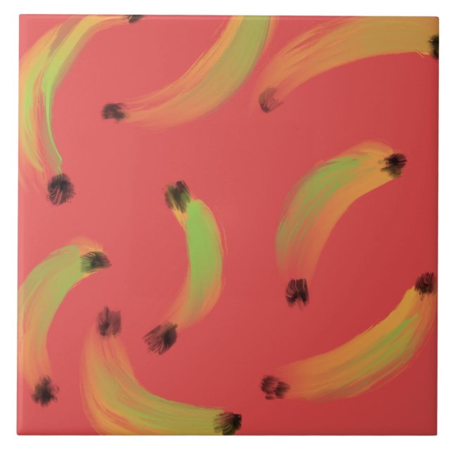 Bananas de Gouache de Aquarela Digital (Frente)