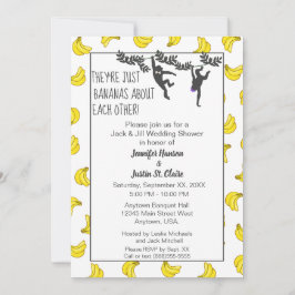 Bananas sobre você Jack e Jill Chá de casamento