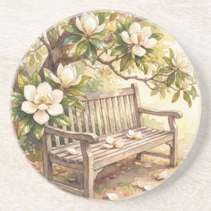 Banco de Jardim Magnólia Aquarela Porta-copos Flor