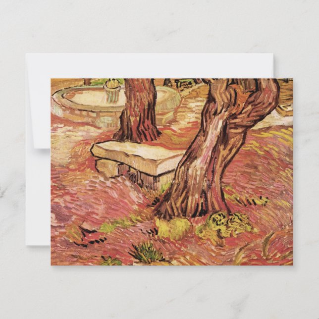 Banco de Pedra de Van Gogh no Jardim, Hospital de  (Frente)