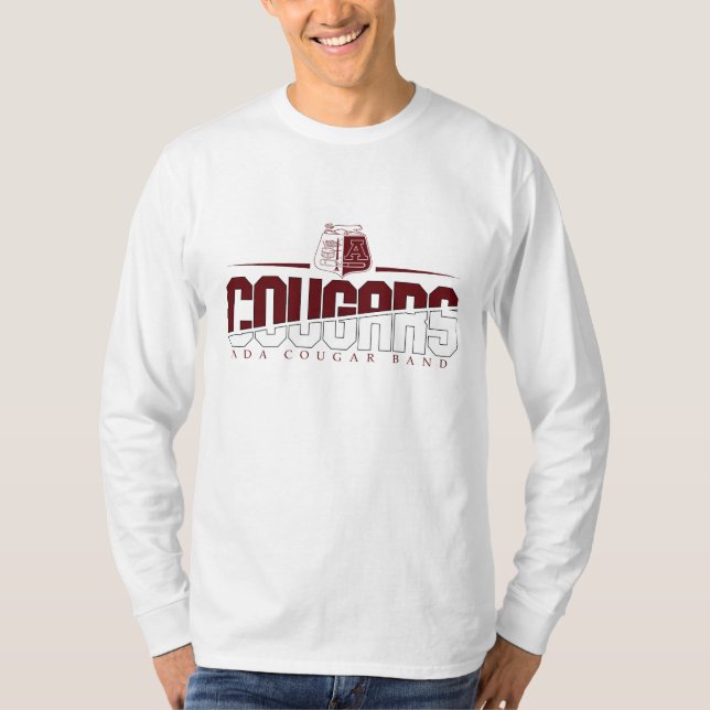 Banda Ada Cougar Camiseta de manga longa Branca (Frente)