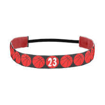 Banda de Cabeça de Basquete Vermelho e Negro Perso