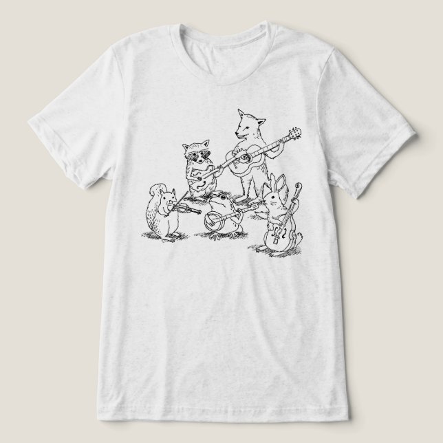 Banda de Folk Acústico de Animais da Floresta Vint (Design frontal)