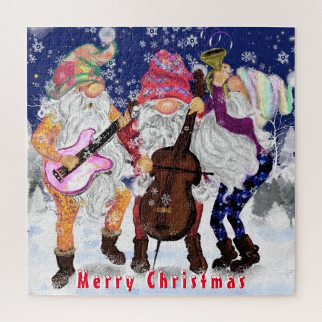 Banda de Música de Natal Gnomos Quebra-cabeça (Vertical)
