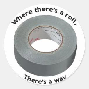 Banda Duct com adesivo de slogan