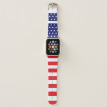 Banda Flag Apple Watch Red White e Blue 