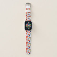Banda Red Poppy Cornflower Apple Watch - 4 de julh