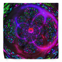 Arte Fractal Cósmica Roxa Preto