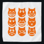 Bandana As 9 Vidas do Gato Emoji<br><div class="desc">As Nove Vidas dos Gatos Emoji ~ Grinning, Smirking, Smiling, Love, Tears of Joy, Kissing, Pouting, Chorando e Weary. A Globe Trotters é especializada em imagens idiossincráticas de todo o mundo. Aqui você encontrará Cartões de Saudação, Cartões Postais, Posters, Mouséads e muito mais.</div>