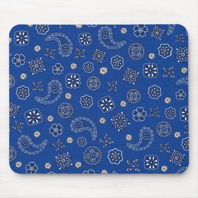 Bandana azul Mousepad (Frente)