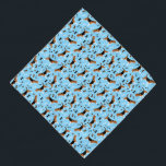 Bandana Beagles Cachorros Beagle Cute Patterno<br><div class="desc">Design apresenta Beagles bonitos em um padrão repetitivo com ossos de cão e estampas de pata</div>