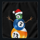 Bandana Billiers Christmas Snowman com Piscina Mesa Balls<br><div class="desc">Billiers Christmas Snowman com Piscina Mesa Balls</div>