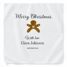 Biscoitos marrons de Natal felizes adicionam nome 