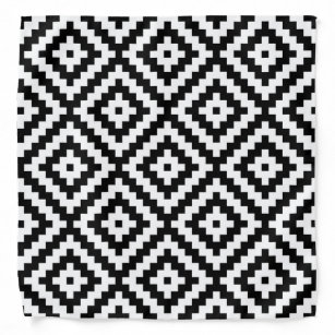 Bandana Bloco asteca Ptn do símbolo preto & branco II