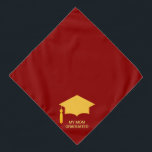 Bandana Boné de formatura do ouro na Borgonha<br><div class="desc">Ouro boné de formatura em burgundy.</div>