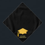 Bandana Boné de formatura ouro em preto<br><div class="desc">boné de formatura ouro preto. Ideal para animais de estimação!</div>