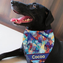 Cachorro Bandana, Padrão de Vidro Conservado Perso