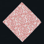 Bandana Candy Cane de Natal rosa<br><div class="desc">Um padrão repetitivo de canas doces jogadas sobre fundo rosa</div>