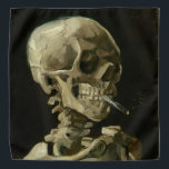 Bandana Chefe de Esqueleto com Cigarro de Van Gogh<br><div class="desc">Chefe de um Esqueleto com o Cigarro em chamas de Vincent Van Gogh, o óleo da canvas 1886, é um estudo de óleo pintado de um crânio humano e do esqueleto superior, na boca do qual o artista inseriu um cigarro em chamas, produzindo um efeito macabro e humorístico. Provavelmente pintado...</div>