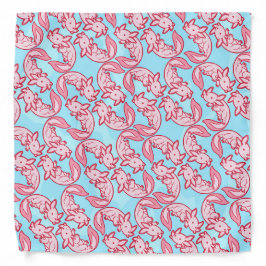 Bandana Chibi cor-de-rosa padrão Axolotl Chido