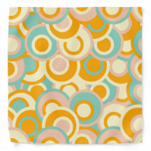 Colorful retro pattern in pastel shades of orange