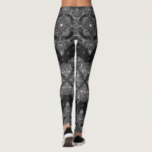 Bandana com leggings de crânios