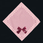 Bandana Cor-de-rosa pincelada com coração borgonha e monog<br><div class="desc">Pastel Coral Blush Pink,  pontilhado com corações burros,  e acabado com um arco burgundy giro...  então monograma e personalizado com o nome do seu animal de estimação. A cor de fundo e o estilo,  o tamanho e a cor do texto podem ser alterados,  usando o menu de edição.</div>