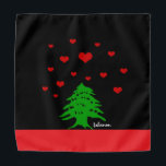 Bandana Corações da bandeira libanesa e libanesa moda / Am<br><div class="desc">Bandana: Moda do Céu de Corações e Bandeira Libanesa - amor design romântico (Líbano) - patriotas,  Presentes de Namorados,  ama o meu país</div>