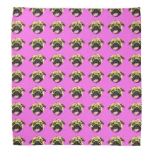 Bandana de Pug Rosa