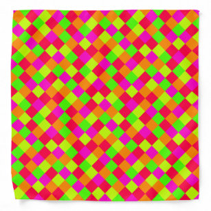 Bandana Design do padrão mosaico verde-rosa brilhante