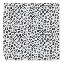 Estampa Animal Leopardo-da-Nevada Preto e Branco C