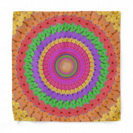 Bandana Estilo de crochê amarelo de Mandala -