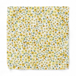 Bandana Flores Amarelas Pequenas: Sem Costura.