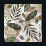 Bandana Folhas de Safari Botânico Elegante<br><div class="desc">Verde tropical elegante</div>