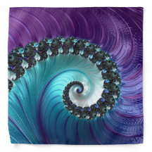 Fractal Espiral Com Gradiente De Turquesa Roxo abs