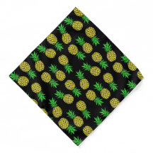 Fruta de ananás Padrão Amarelo Verde Preto