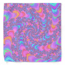Groovy Colorido Fluorescente Trippy Espiral Fracta