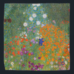 Bandana Gustav Klimt Flower Garden Cottage Nature<br><div class="desc">Uma bela pintura de jardim - esta é uma pintura clássica de Gustav Klimt,  chamada Jardim de Algodão,  ou Jardim Bauergarten,  1907,  que é um close up de um jardim floral,  uma pintura floral colorida.</div>