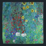 Bandana Jardim de fazenda com girassóis, Gustav Klimt<br><div class="desc">Gustav Klimt (14 de julho de 1862 - 6 de fevereiro de 1918) foi um pintor simbólico austríaco e um dos membros mais proeminentes do movimento Secessão de Viena. Klimt é notado por suas pinturas, murais, esboços, e outros objetos de arte. Além de suas obras figurativas, que incluem alegorias e...</div>