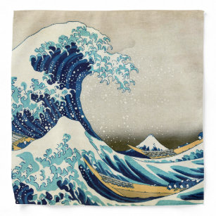 Bandana Katsushika Hokusai - A onda do Excelente de Kanaga