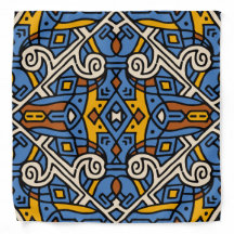 Legal Tribal l Azul colorido e amarelo l Étnica