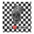 Bandana / Lenço - I love skulls B&White Pattern