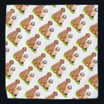 Bandana Little Baby Boy e Seu Cachorro<br><div class="desc">Um filhote de laboratório branco sentado ao lado de um menino.</div>
